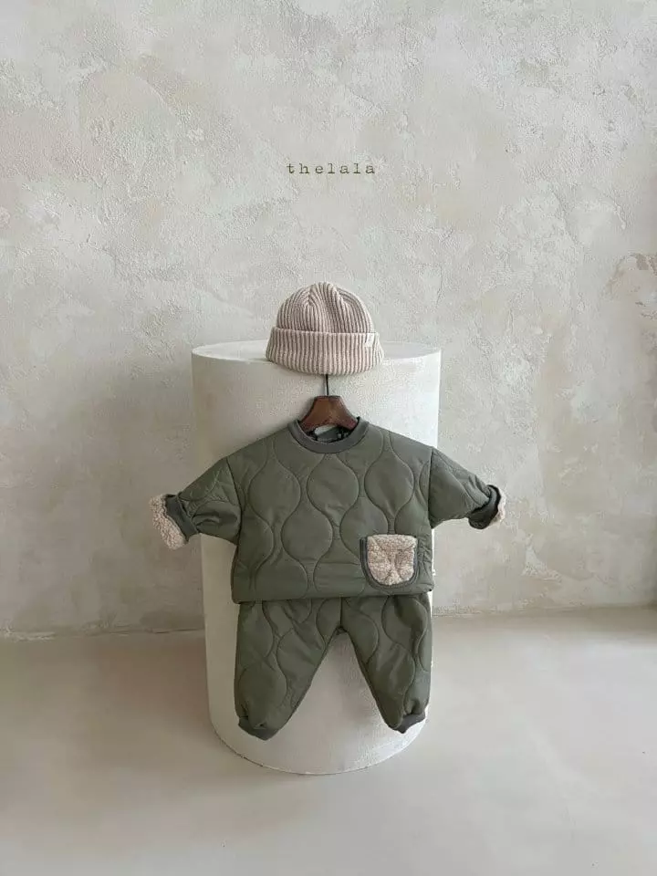 Lala - Korean Children Fashion - #minifashionista - Block Padding Sweatshirt - 3