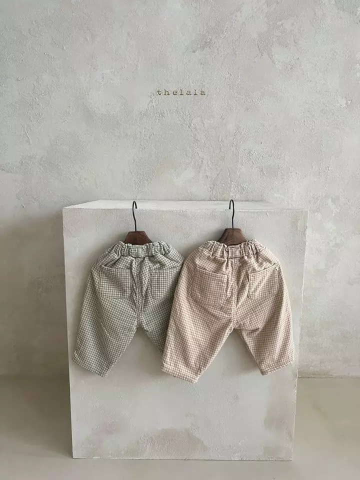 Lala - Korean Children Fashion - #prettylittlegirls - Pie Check Pants - 12