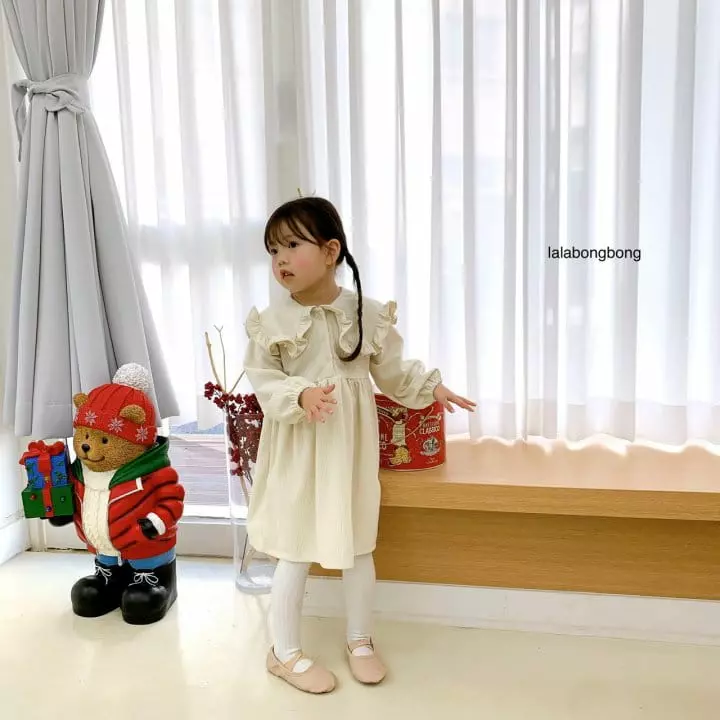 Lalabongbong - Korean Children Fashion - #Kfashion4kids - Flwoer Collar One-piece - 11