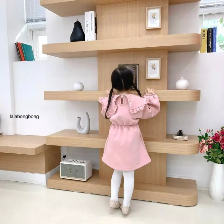 Lalabongbong - Korean Children Fashion - #childofig - Ribbon Collar One-piece - 6