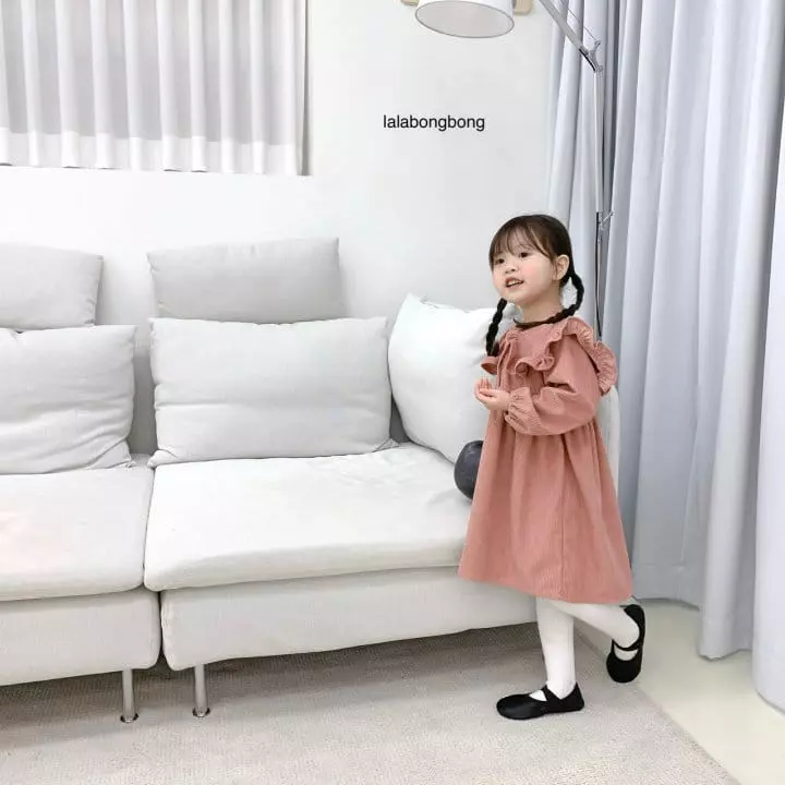 Lalabongbong - Korean Children Fashion - #childofig - Flwoer Collar One-piece - 4