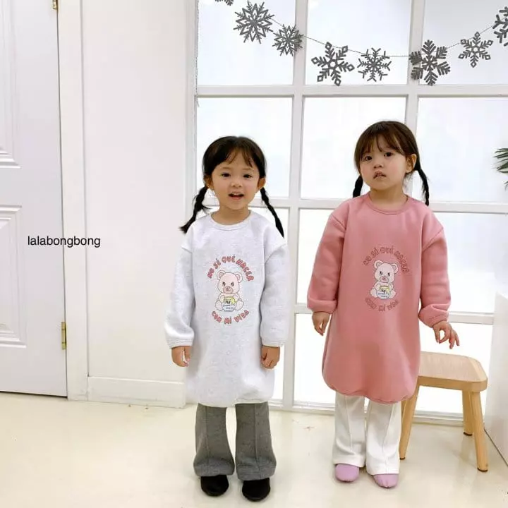 Lalabongbong - Korean Children Fashion - #fashionkids - Bear Long Tee - 6
