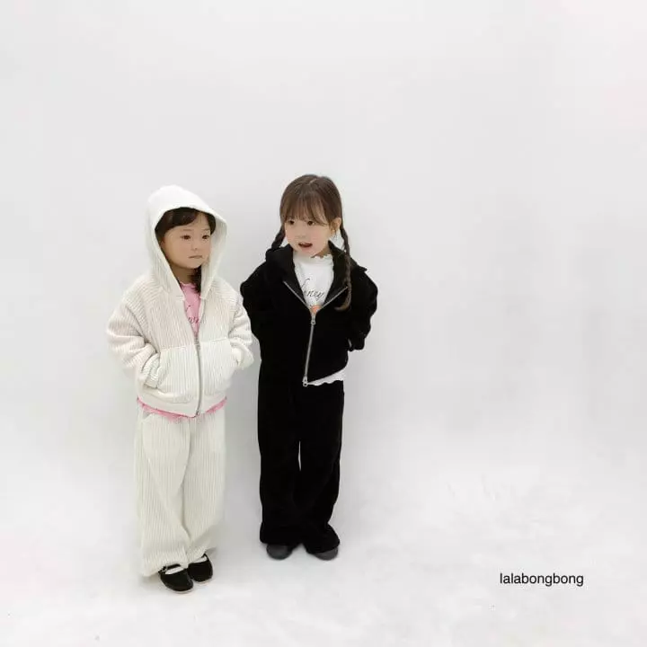 Lalabongbong - Korean Children Fashion - #kidsstore - Velvet Zip-up - 2