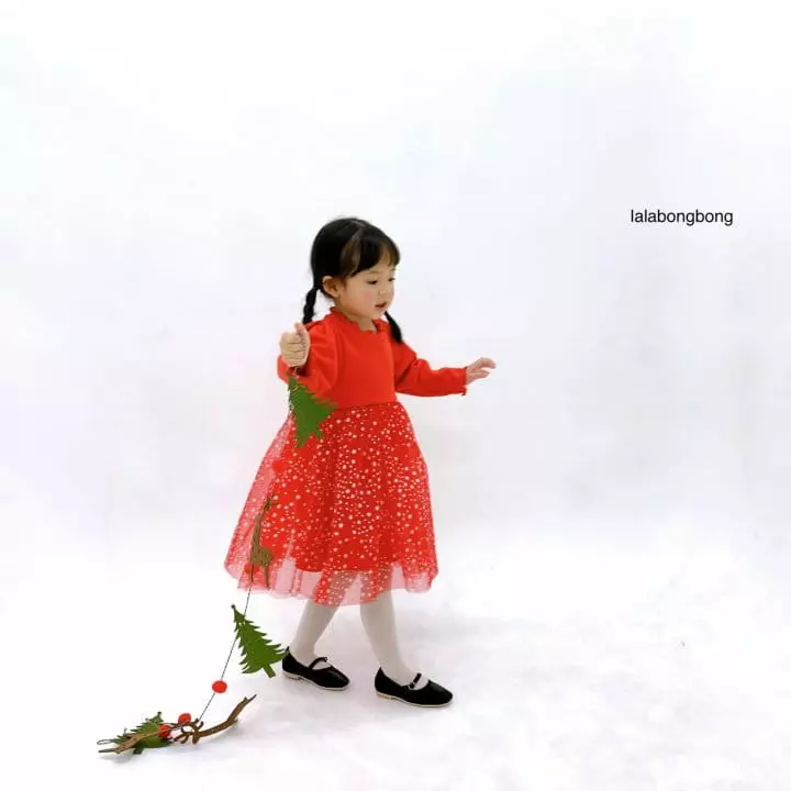 Lalabongbong - Korean Children Fashion - #kidzfashiontrend - Snow Flower Sha One-piece - 12
