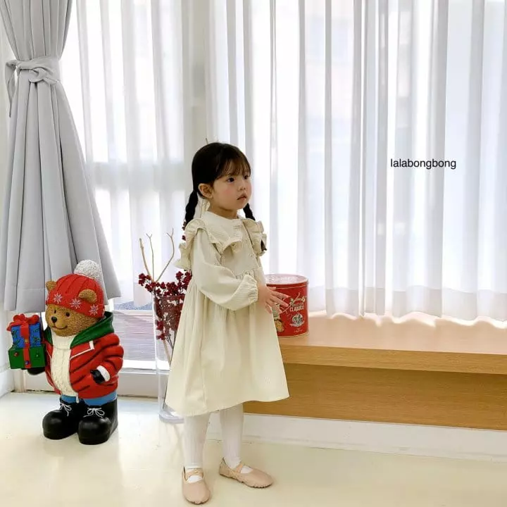Lalabongbong - Korean Children Fashion - #littlefashionista - Flwoer Collar One-piece - 12