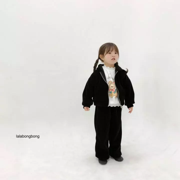 Lalabongbong - Korean Children Fashion - #magicofchildhood - Velvet Zip-up - 6