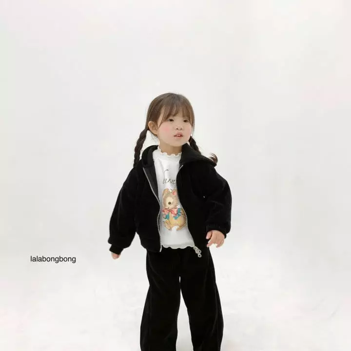 Lalabongbong - Korean Children Fashion - #minifashionista - Velvet Zip-up - 7