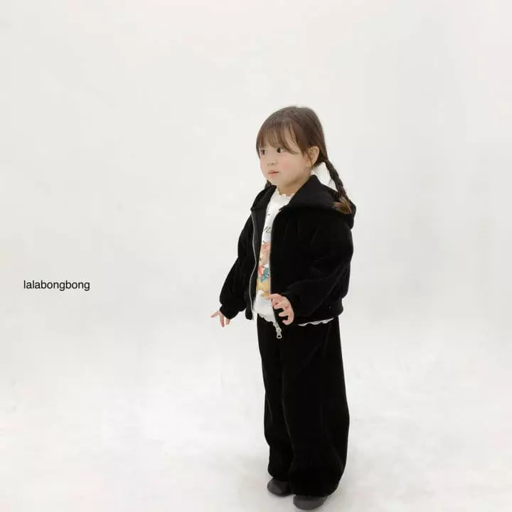 Lalabongbong - Korean Children Fashion - #prettylittlegirls - Velvet Zip-up - 8