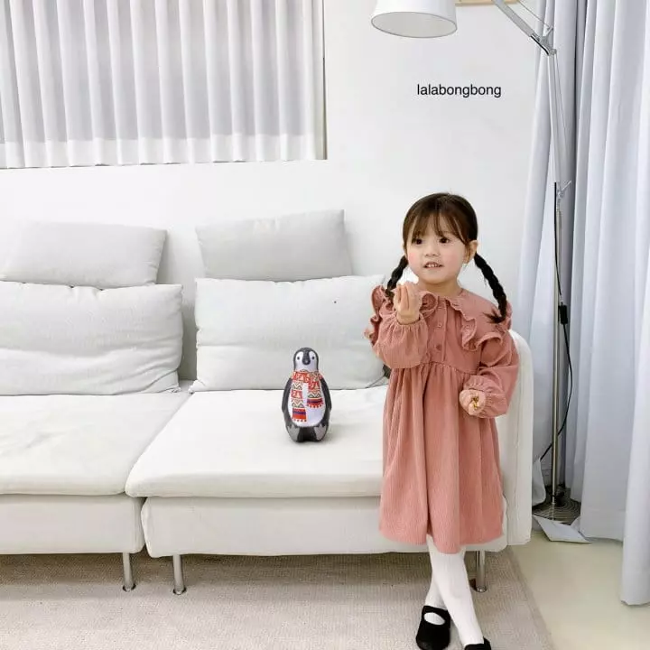 Lalabongbong - Korean Children Fashion - #prettylittlegirls - Flwoer Collar One-piece