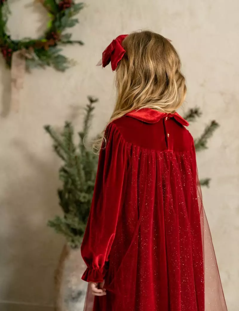 Le Bev - Korean Children Fashion - #Kfashion4kids - Velvet One-piece - 6