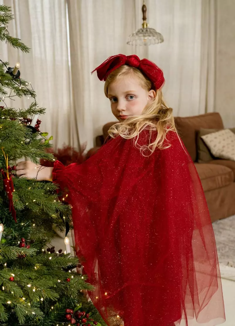 Le Bev - Korean Children Fashion - #childofig - Red Milky Cape - 3