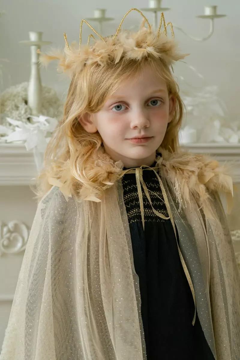 Le Bev - Korean Children Fashion - #childrensboutique - Gold Padder Cape - 5