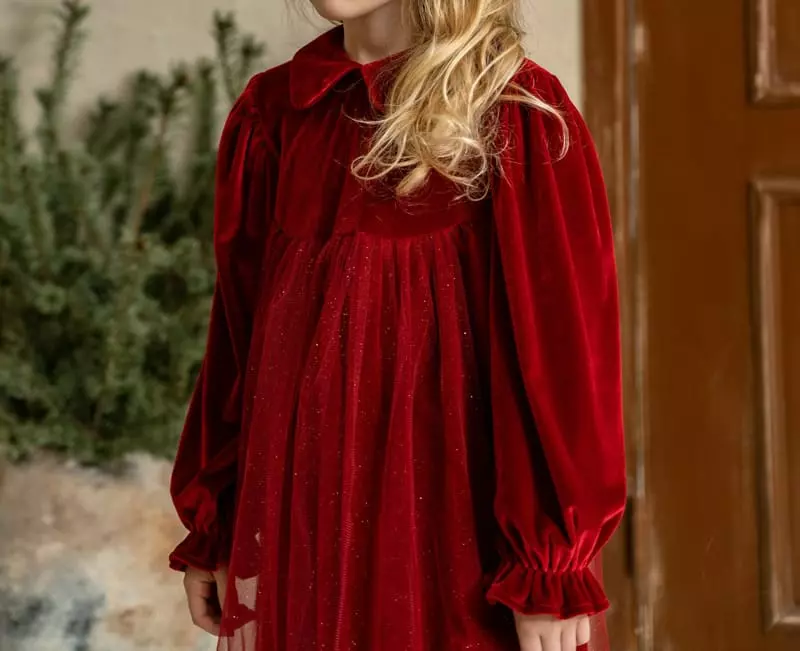 Le Bev - Korean Children Fashion - #fashionkids - Velvet One-piece - 2