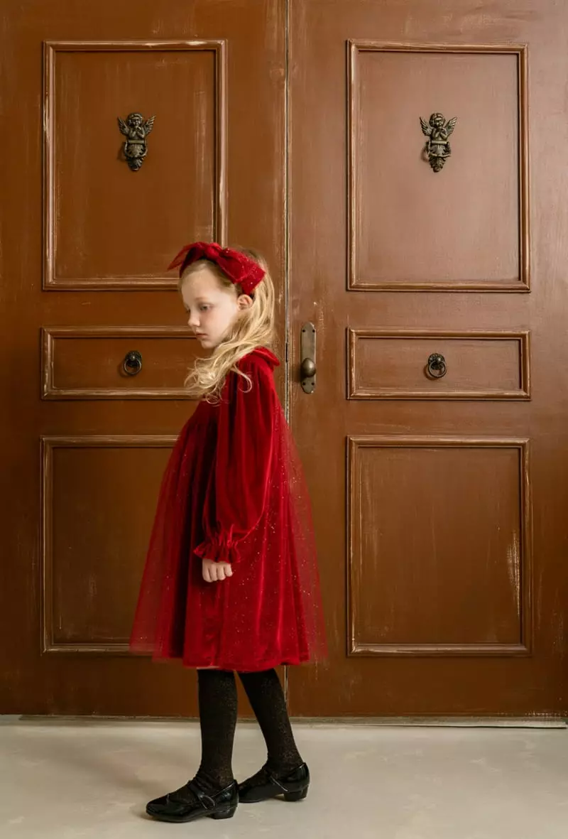 Le Bev - Korean Children Fashion - #kidsshorts - Velvet One-piece - 4