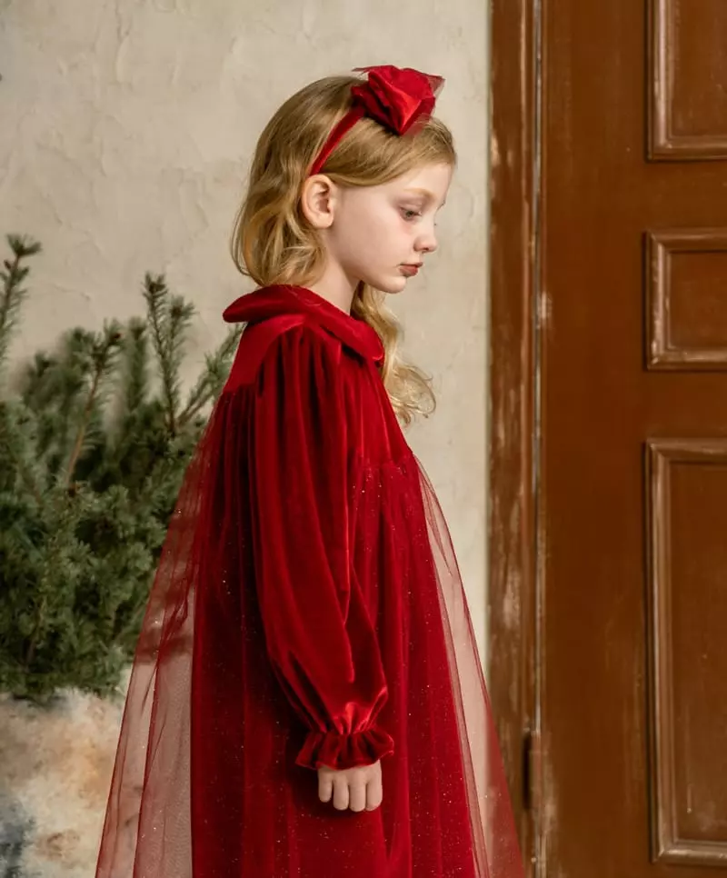 Le Bev - Korean Children Fashion - #littlefashionista - Velvet One-piece - 7