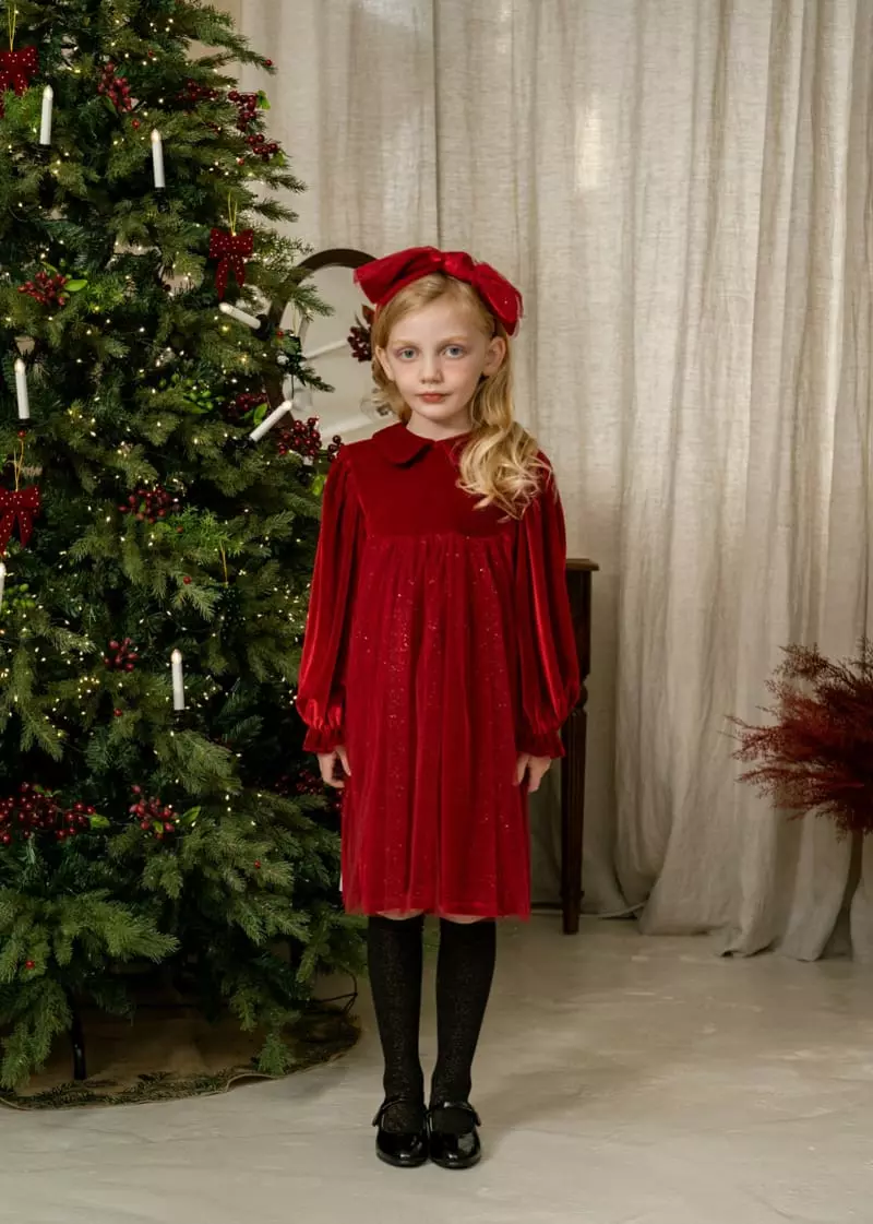 Le Bev - Korean Children Fashion - #magicofchildhood - Velvet One-piece - 8