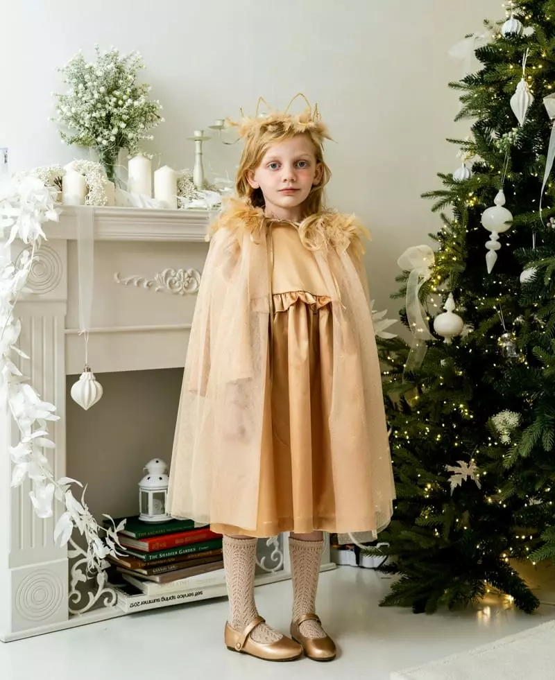 Le Bev - Korean Children Fashion - #todddlerfashion - Gold Padder Cape