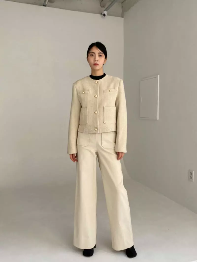 Le-Ppl - Korean Women Fashion - #momslook - Twid Mini Jacket