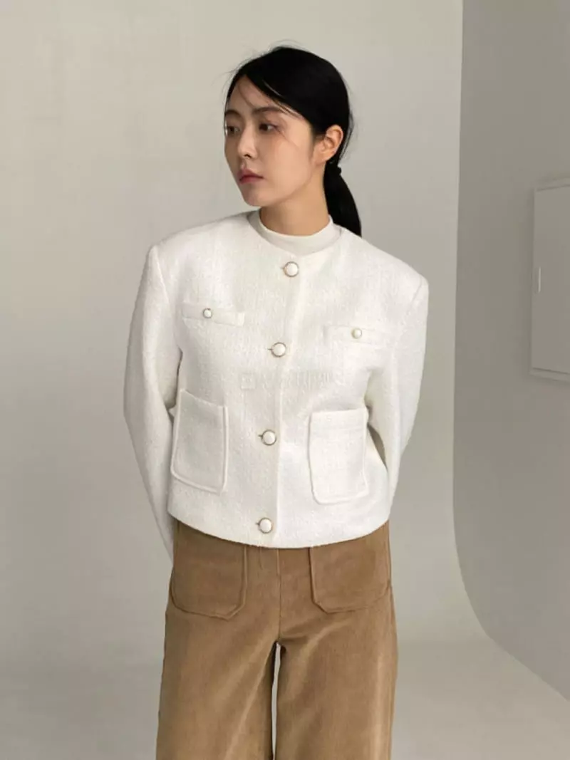 Le-Ppl - Korean Women Fashion - #momslook - Twid Mini Jacket - 2