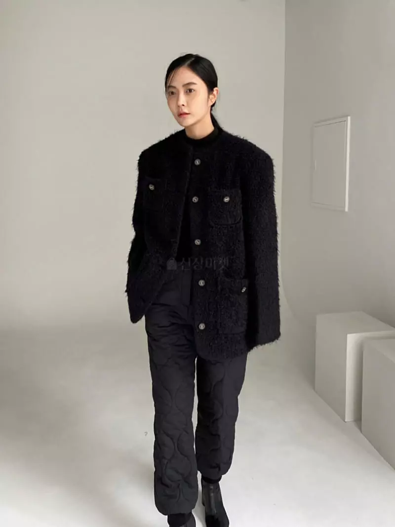Le-Ppl - Korean Women Fashion - #momslook - Over bookle Jacket - 9