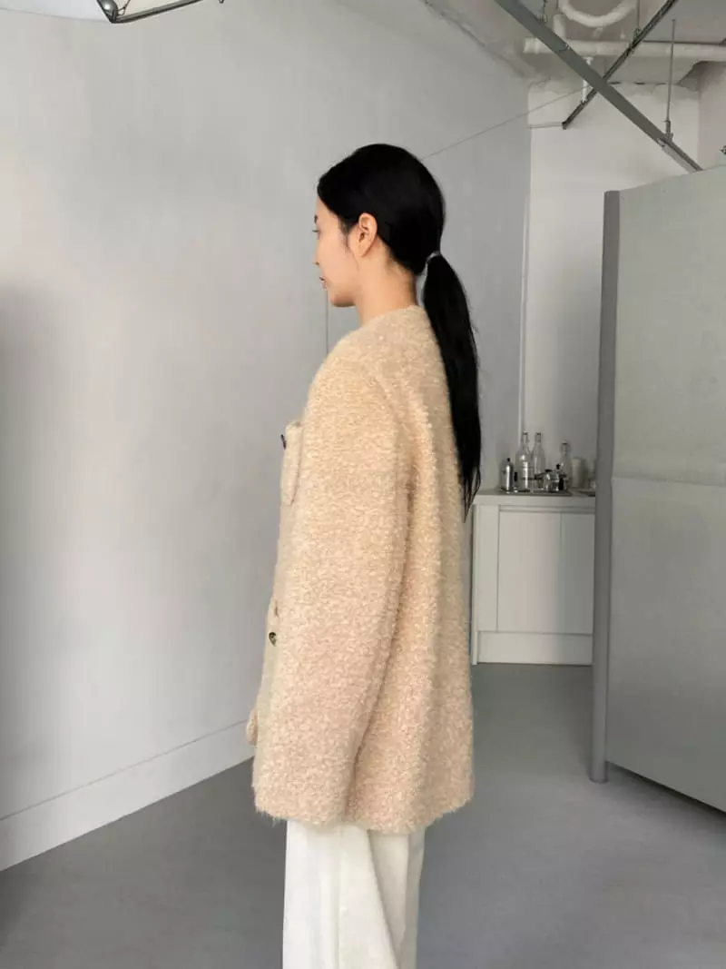 Le-Ppl - Korean Women Fashion - #romanticstyle - Over bookle Jacket - 4