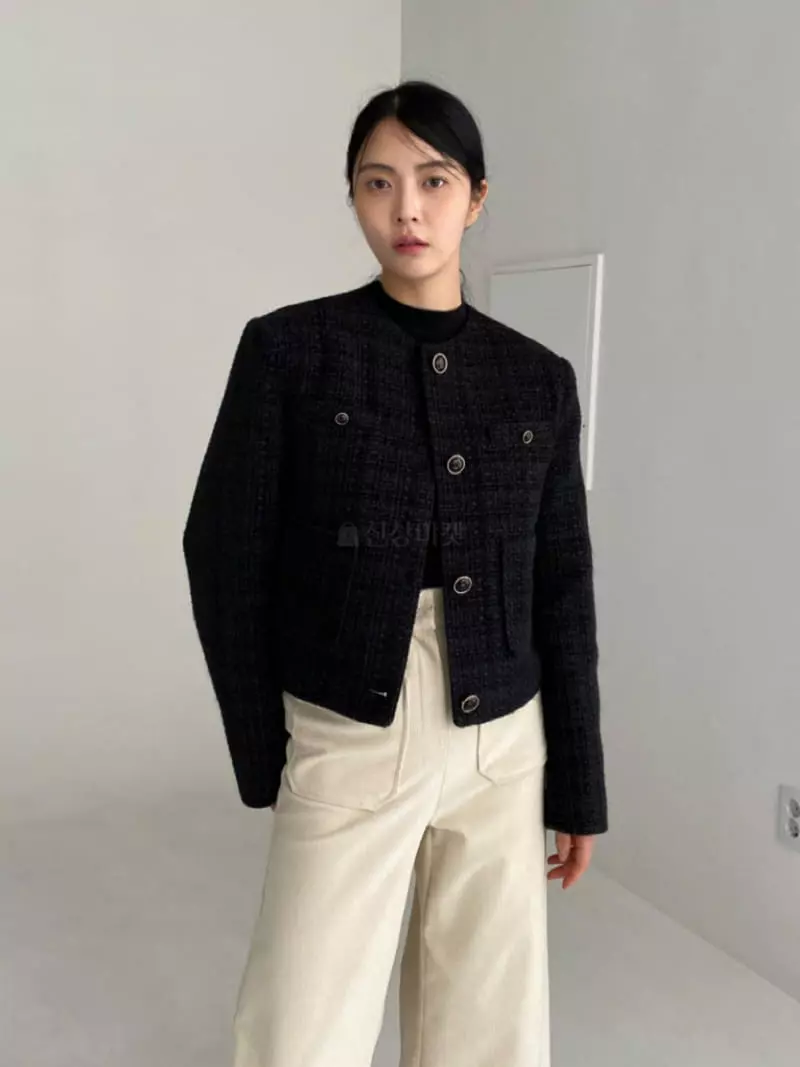 Le-Ppl - Korean Women Fashion - #vintageinspired - Twid Mini Jacket - 5
