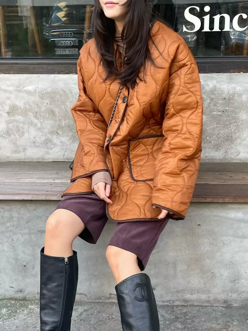 Levase - Korean Women Fashion - #momslook - Quilting Jacket - 8