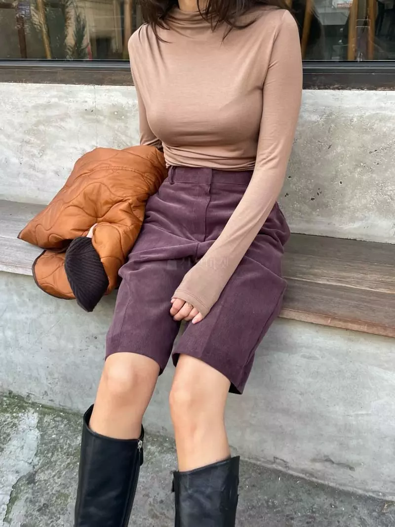 Levase - Korean Women Fashion - #momslook - Corduroy Pants - 5