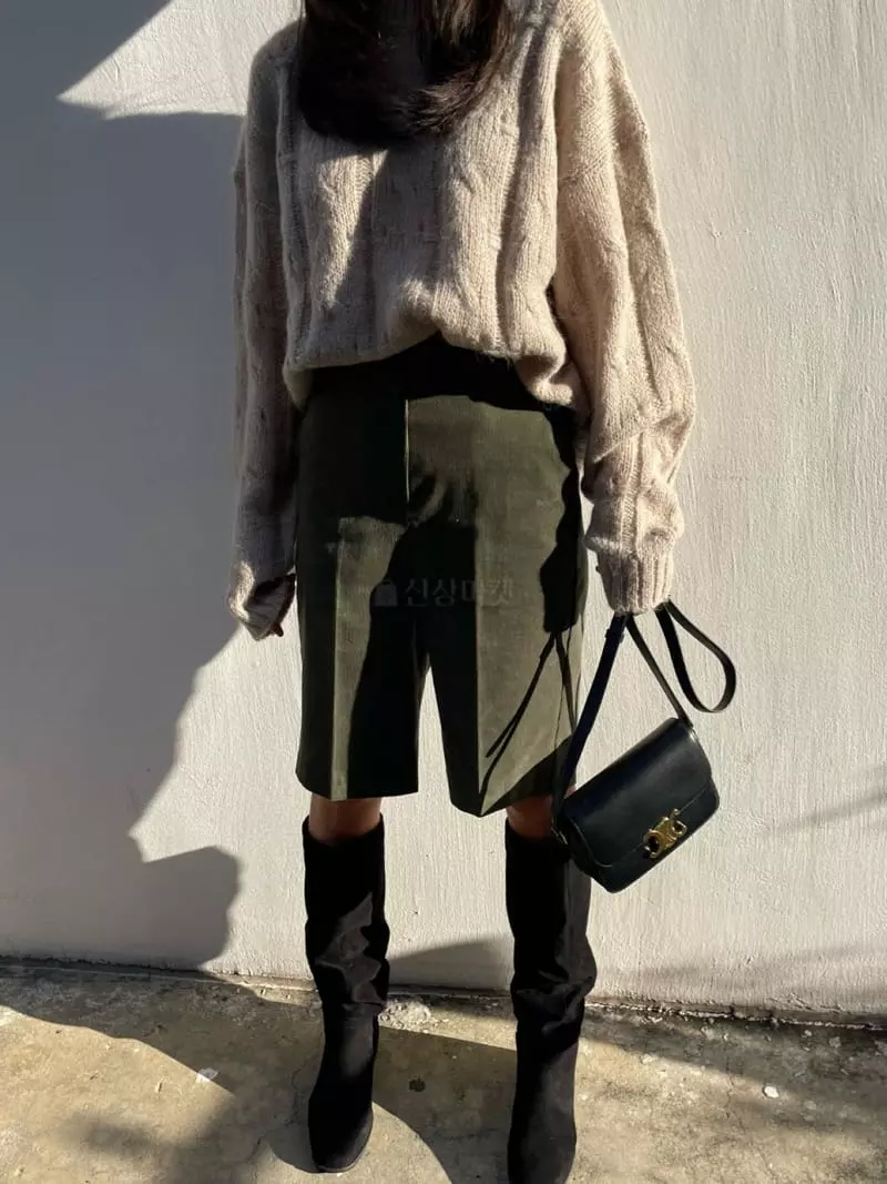 Levase - Korean Women Fashion - #momslook - Corduroy Pants - 7