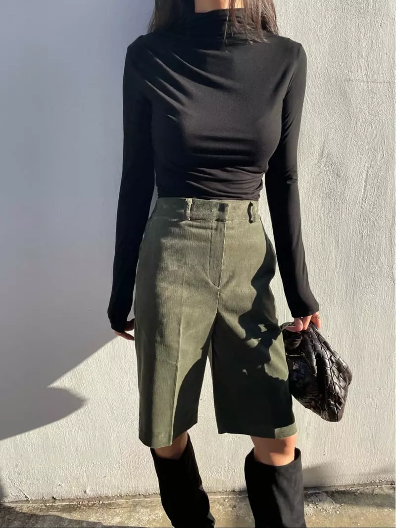 Levase - Korean Women Fashion - #momslook - Corduroy Pants - 9