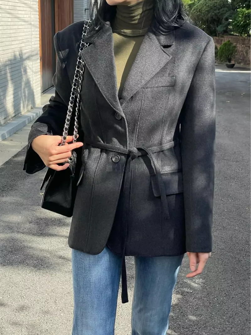 Levase - Korean Women Fashion - #momslook - Slit Jacket - 6