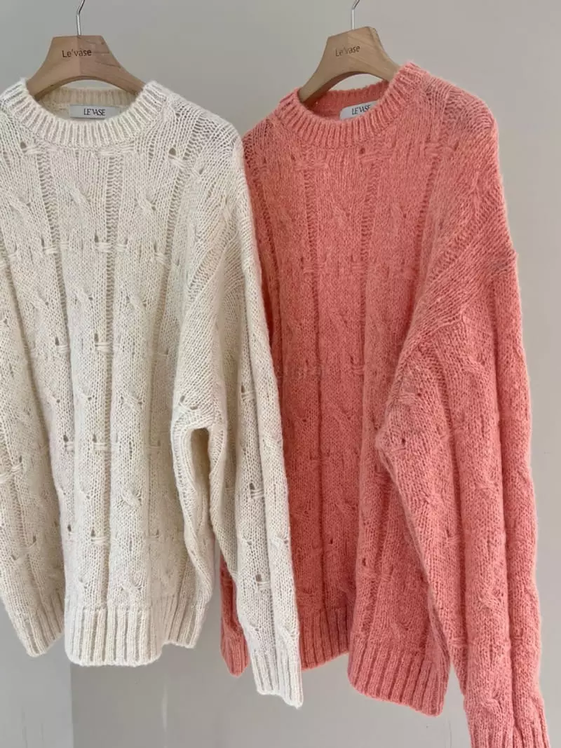 Levase - Korean Women Fashion - #momslook - Alpaca Knit Tee - 6