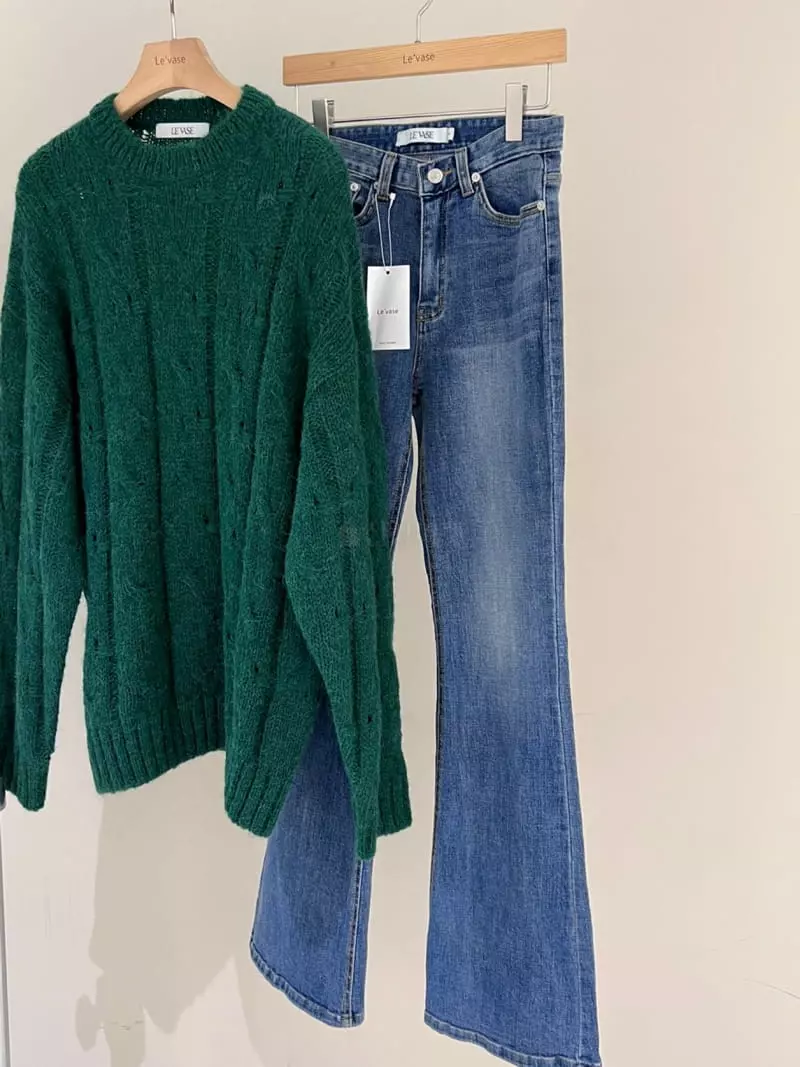 Levase - Korean Women Fashion - #momslook - Alpaca Knit Tee - 8