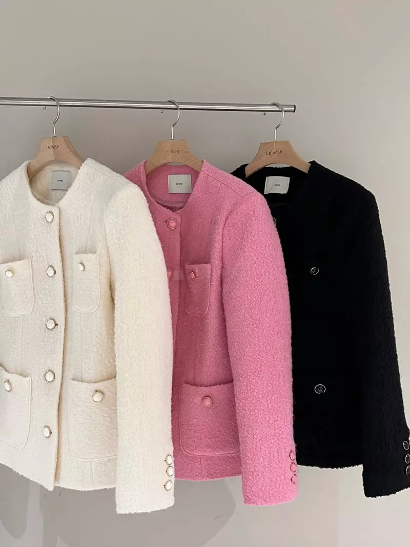 Levase - Korean Women Fashion - #momslook - Bookle Twid Jakcet