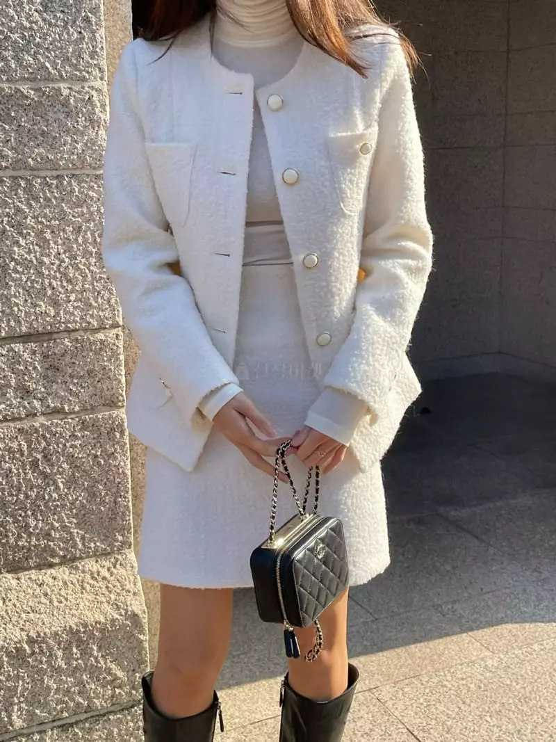 Levase - Korean Women Fashion - #momslook - Bookle Twid Jakcet - 7