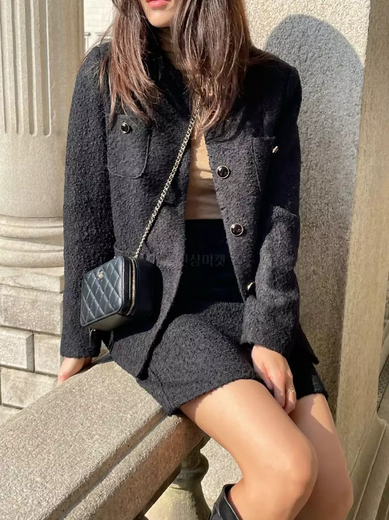 Levase - Korean Women Fashion - #momslook - Bookle Twid Jakcet - 8