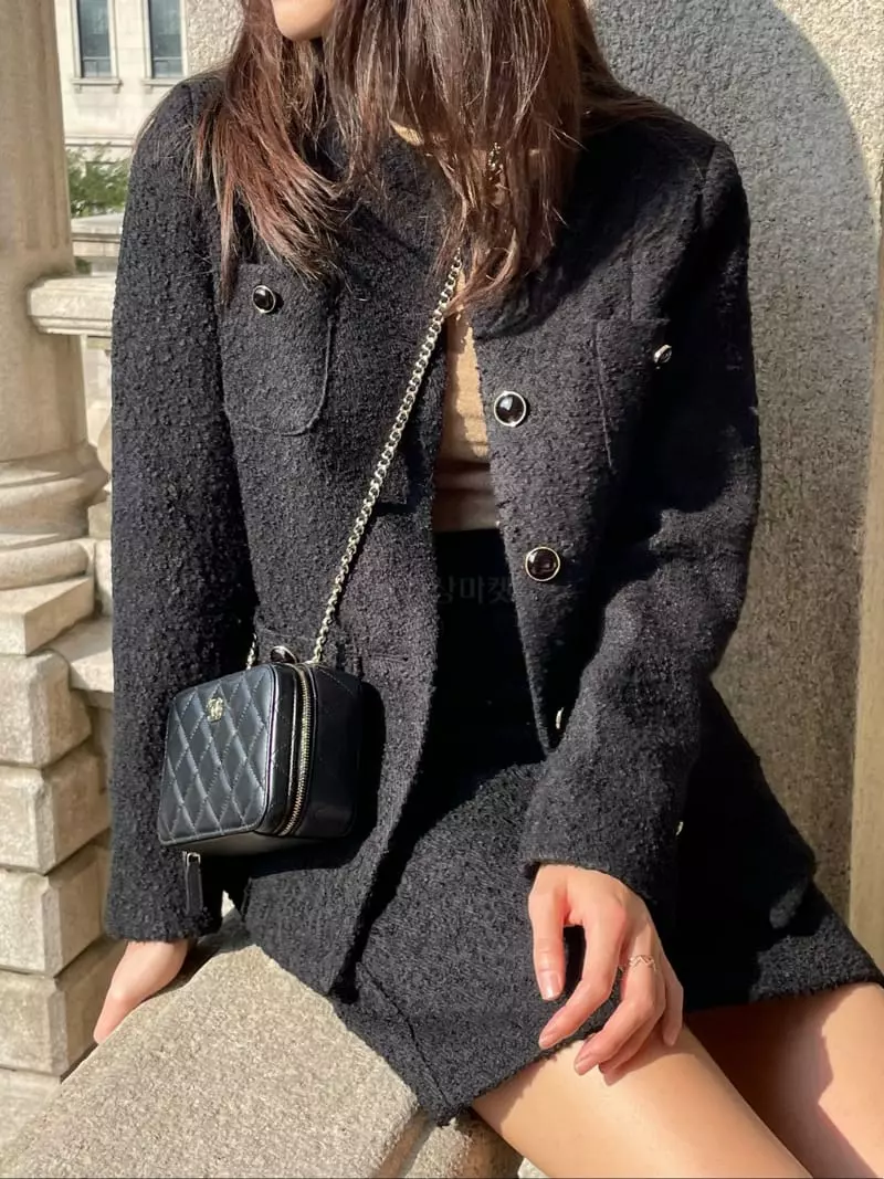 Levase - Korean Women Fashion - #momslook - Bookle Twid Jakcet - 9