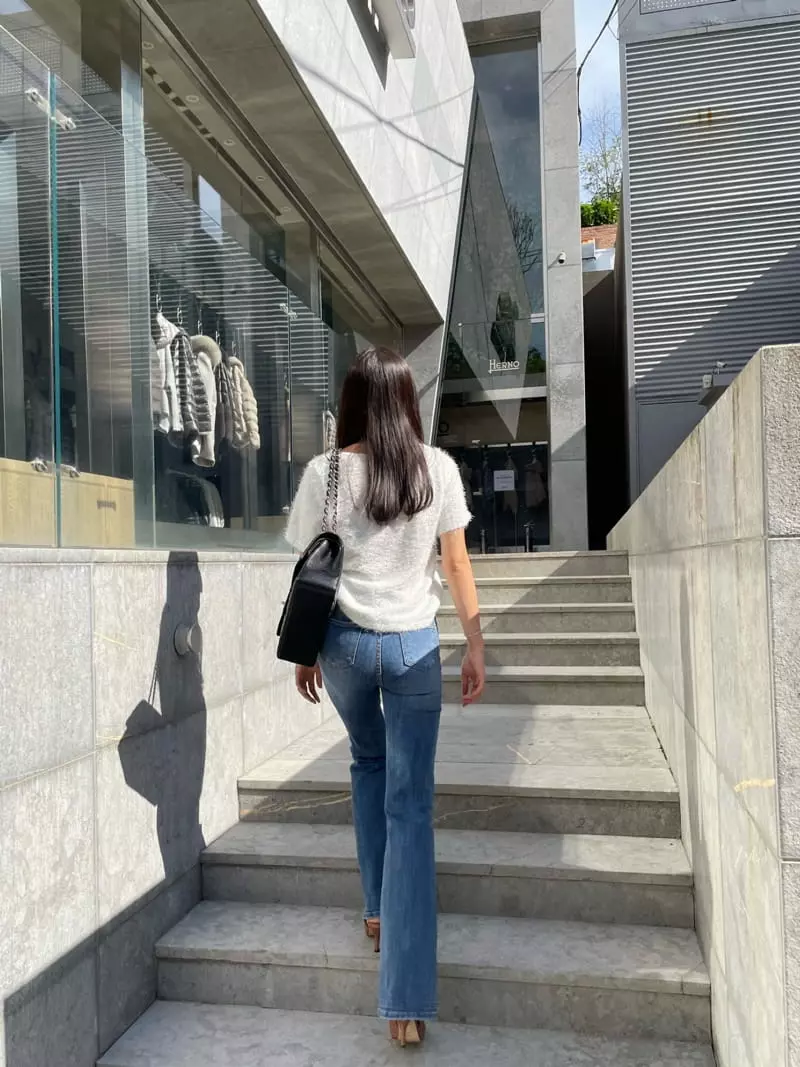Levase - Korean Women Fashion - #momslook - Bootscut Pants - 3