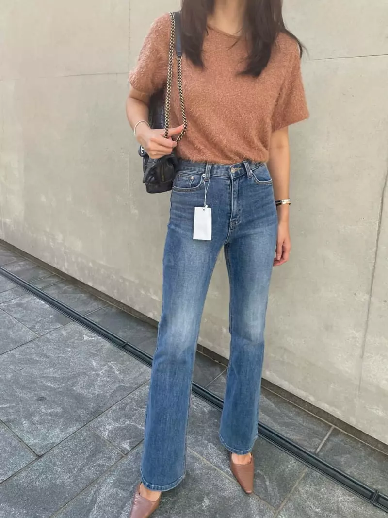 Levase - Korean Women Fashion - #momslook - Bootscut Pants - 6