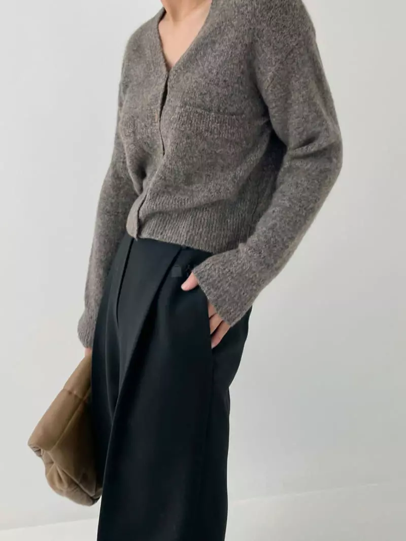Levase - Korean Women Fashion - #momslook - Bebe Lama Cardigan - 2
