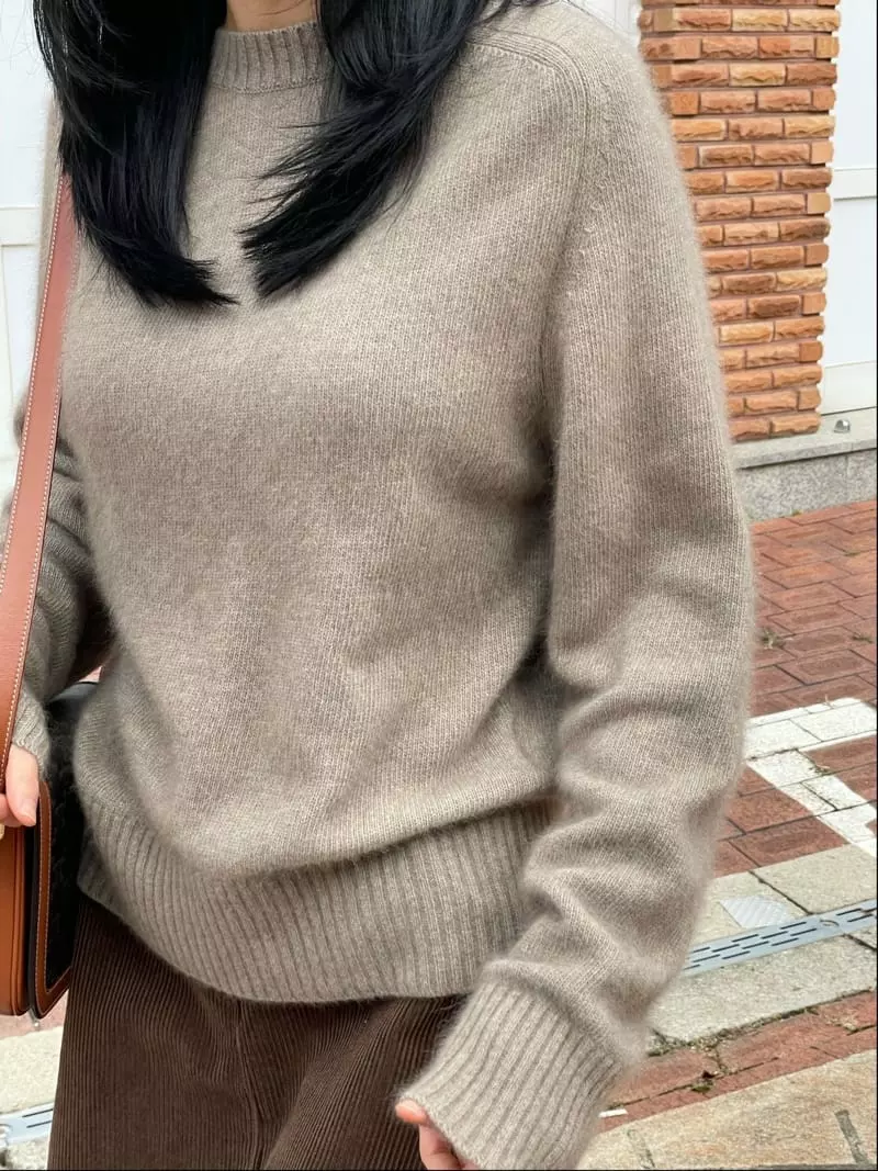 Levase - Korean Women Fashion - #momslook - Racoon Knit Tee - 11