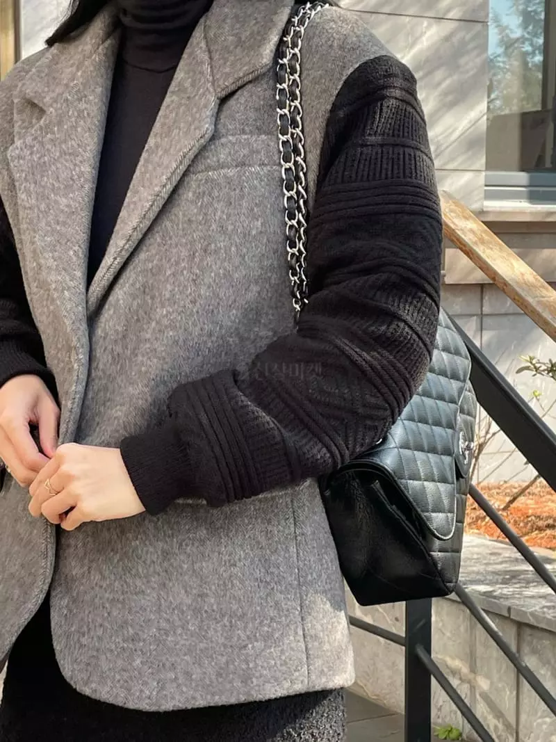 Levase - Korean Women Fashion - #momslook - Twist Jacket - 11