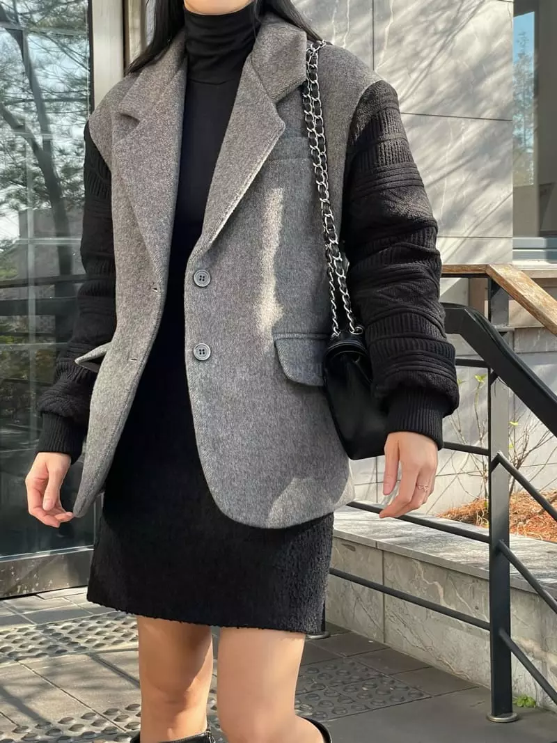 Levase - Korean Women Fashion - #momslook - Twist Jacket - 7