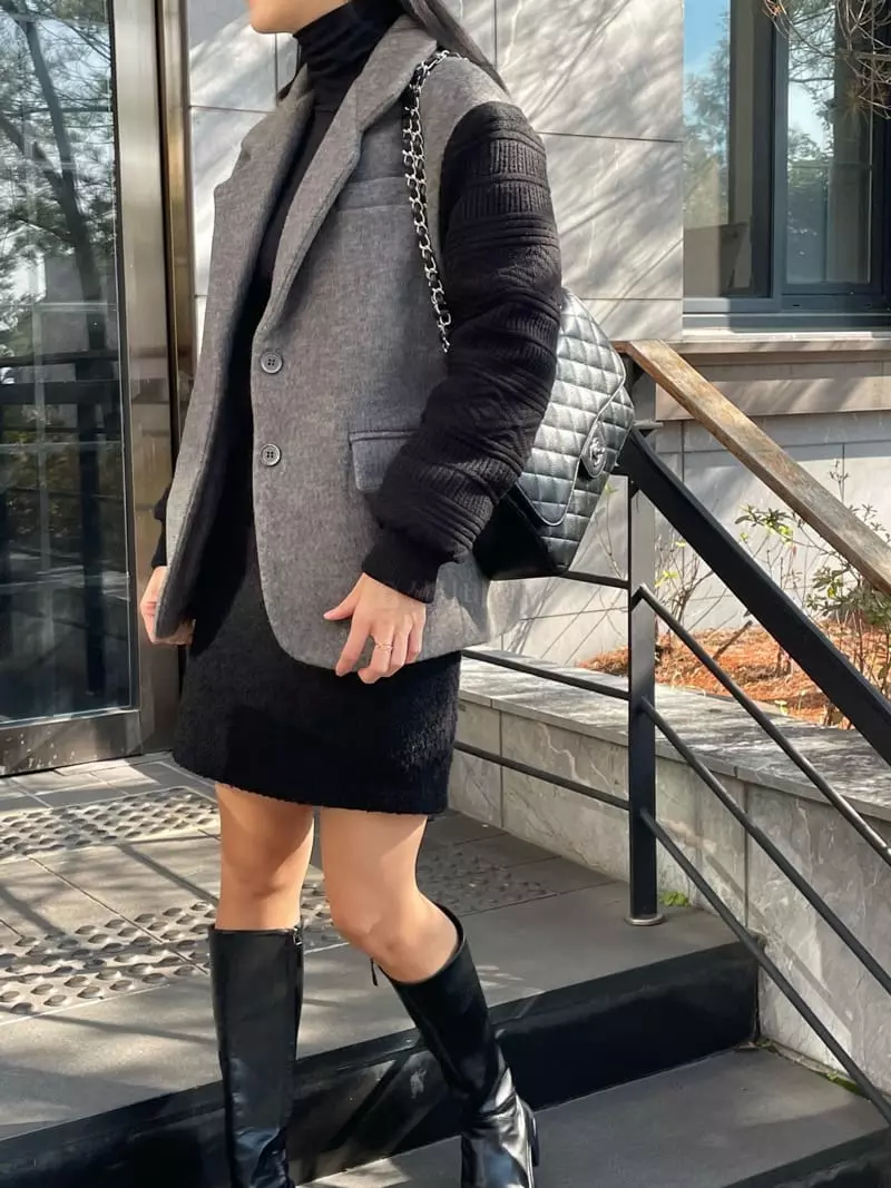 Levase - Korean Women Fashion - #momslook - Twist Jacket - 9