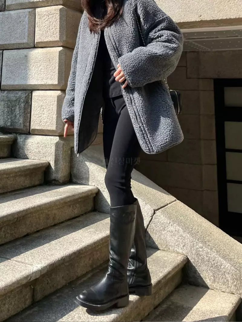 Levase - Korean Women Fashion - #momslook - Fleece Leggings - 7