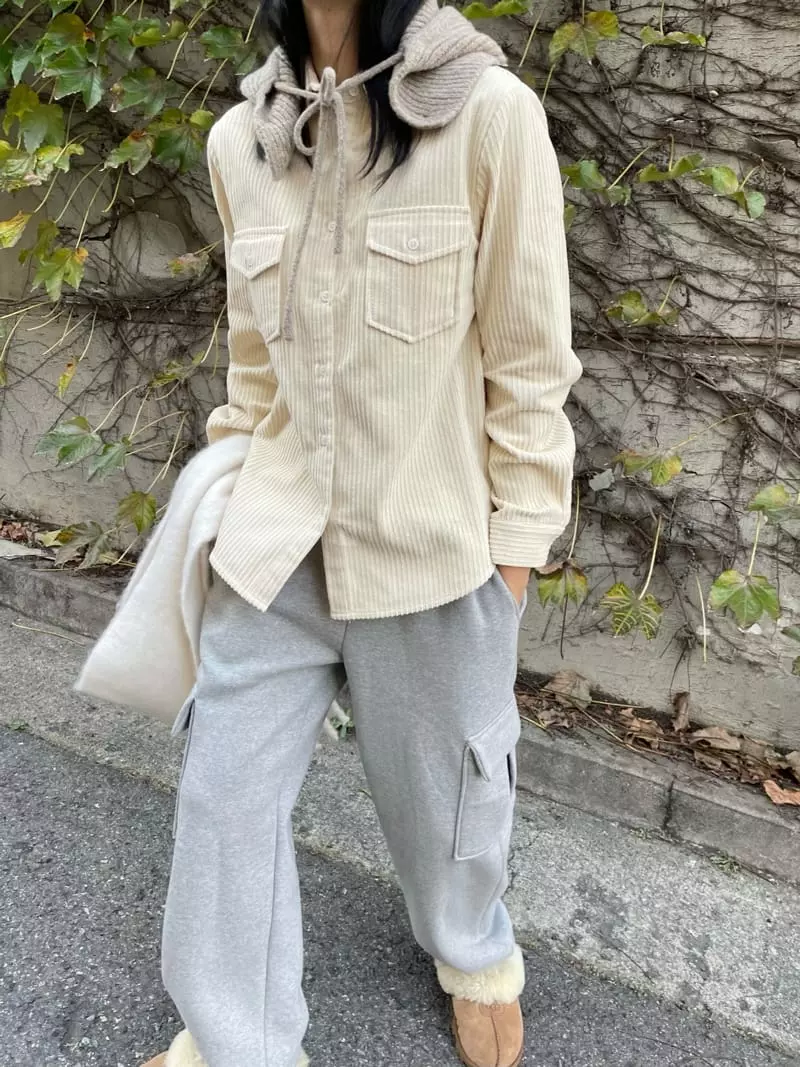 Levase - Korean Women Fashion - #momslook - Rib Shirt - 2