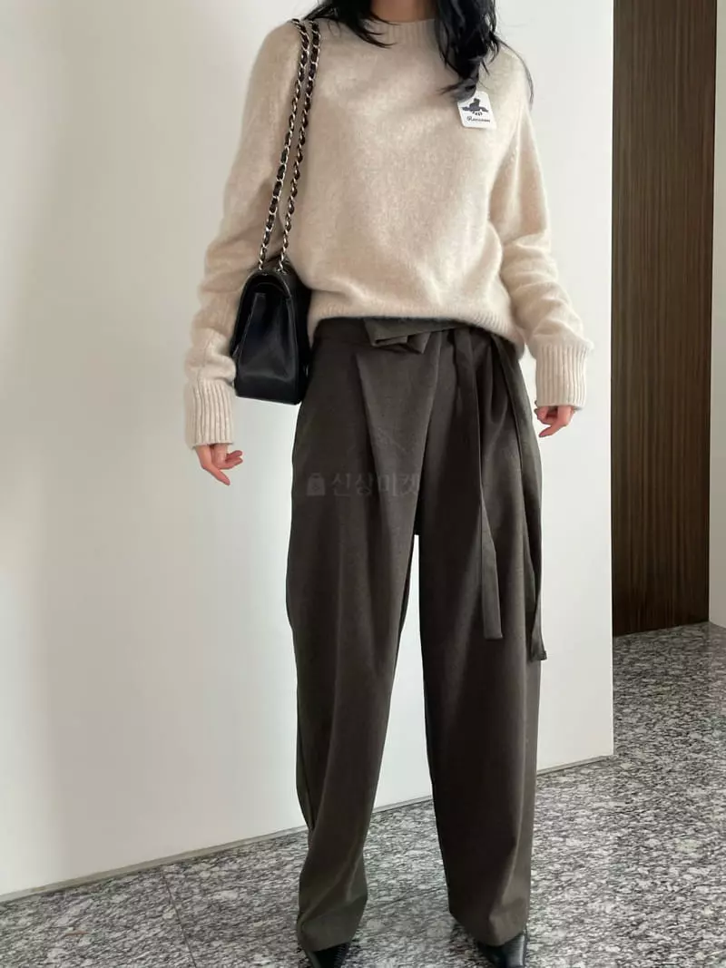Levase - Korean Women Fashion - #pursuepretty - Warp Button Pants - 2