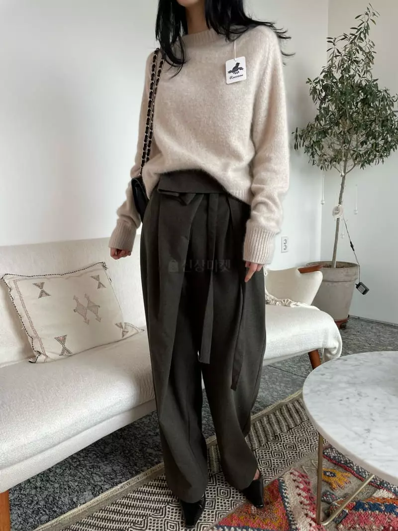 Levase - Korean Women Fashion - #restrostyle - Warp Button Pants - 3