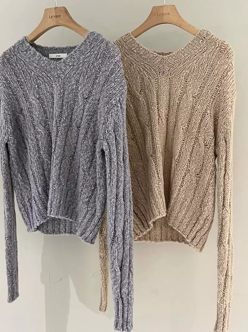 Levase - Korean Women Fashion - #thelittlethings - Twist Knit Tee