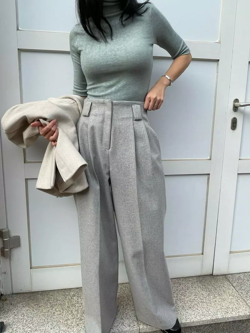 Levase - Korean Women Fashion - #vintageinspired - Roof Pants - 3